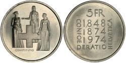 World Coins - Coin, Switzerland, 5 Francs, 1974, , Copper-nickel, KM:52