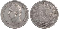 World Coins - Coin, France, Charles X, 5 Francs, 1828, Toulouse, , Silver, KM:728.9