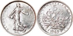 World Coins - Coin, France, Semeuse, 5 Francs, 1969, Paris, , Silver, KM:926
