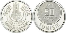 World Coins - Coin, Tunisia, Muhammad al-Amin Bey, 50 Francs, 1950, Paris, ESSAI,