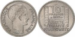 World Coins - France, 10 Francs, Turin, 1947, Paris, Rameaux courts, Copper-nickel,