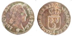 World Coins - Coin, France, Louis XV, Demi sol à la vieille tête, 1/2 Sol, 1770, Reims