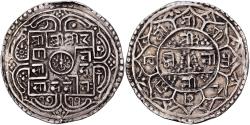 World Coins - Nepal, Rana Bahadur, 1 Mohar, 1711 (1789), Silver, , KM:502
