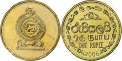 World Coins - Sri Lanka, Rupee, 2006, Brass plated steel, , KM:136.3