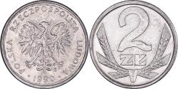 World Coins - Coin, Poland, 2 Zlote, 1990, Warsaw, , Aluminum, KM:80.3