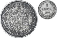 World Coins - Coin, Finland, Alexander III, Markka, 1892, Helsinki, , Silver, KM:3.2