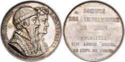 World Coins - France, Token, Société des Imprimeurs de Lyon, 1840, Silver,