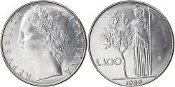 World Coins - Coin, Italy, 100 Lire, 1989, Rome, , Stainless Steel, KM:96.1