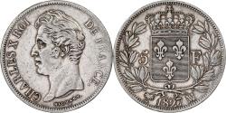 World Coins - France, Charles X, 5 Francs, 1827, Marseille, Silver, , Gadoury:644