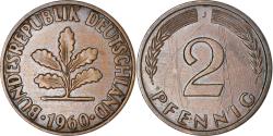 World Coins - Coin, GERMANY - FEDERAL REPUBLIC, 2 Pfennig, 1960, Hambourg, , Bronze