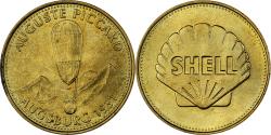 World Coins - France, Token, Collection Shell, Auguste Piccard, Bronze-Aluminium,