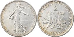 World Coins - Coin, France, Semeuse, 2 Francs, 1904, Paris, , Silver, KM:845.1