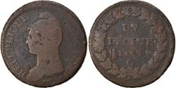 World Coins - Coin, France, Dupré, Decime, AN 9, Geneva, , Bronze, KM:644.6