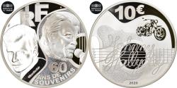 World Coins - France, 10 Euro, 2020, Johnny Hallyday, , Silver