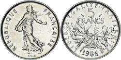World Coins - Coin, France, Semeuse, 5 Francs, 1986, Paris, série FDC, , Nickel Clad