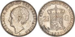 World Coins - Coin, Netherlands, Wilhelmina I, 2-1/2 Gulden, 1937, , Silver, KM:165