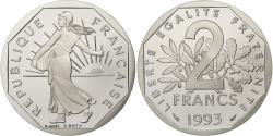 World Coins - France, 2 Francs, Semeuse, 1993, Paris, Proof, Nickel, , KM:942.2