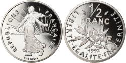 World Coins - Coin, France, Semeuse, 1/2 Franc, 1992, Paris, BE, , Nickel, KM:931.2