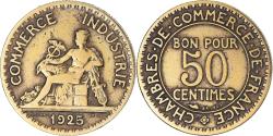 World Coins - Coin, France, Chambre de commerce, 50 Centimes, 1925, Paris,