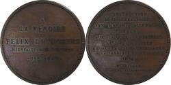 World Coins - France, Medal, Felix Desnoyers, Benefactor of Neuville, 1874, Copper, Bescher