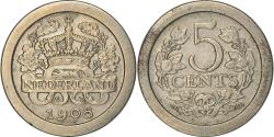 World Coins - Coin, Netherlands, Wilhelmina I, 5 Cents, 1908, , Copper-nickel, KM:137
