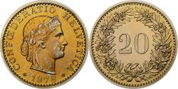World Coins - Switzerland, 20 Rappen, Libertas, 1978, Bern, Proof, Copper-nickel,