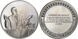 World Coins - France, Medal, Les Présidents de la République, Charles De Gaulle, Silver