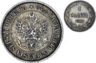 World Coins - Coin, Finland, Alexander III, Markka, 1890, Helsinki, , Silver, KM:3.2