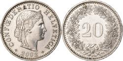 World Coins - Switzerland, 20 Rappen, 2002, Bern, Copper-nickel, , KM:29a