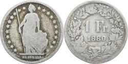 World Coins - Switzerland, Franc, 1880, Bern, , Silver, KM:24