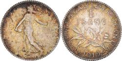 World Coins - Coin, France, Semeuse, Franc, 1919, Paris, , Silver, KM:844.1