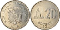 World Coins - Coin, Ecuador, 20 Sucres, 1988, , Nickel Clad Steel, KM:94.1