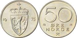 World Coins - Norway, Haakon VII, 50 Öre, 1975, Copper-nickel, , KM:386