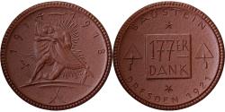 World Coins - Germany, Medal, 177e, Baustein, Dresden, 1921, Porcelain,