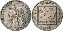 World Coins - France, 25 Centimes, Patey, 1903, Paris, Nickel,