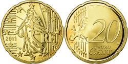 World Coins - France, 20 Euro Cent, 2011, BE, , Brass, KM:1411