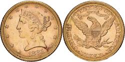 Us Coins - United States, $5, Half Eagle, Coronet Head, 1881, Philadelphia, Gold,