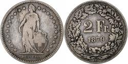 World Coins - Switzerland, 2 Francs, Helvetia, 1879, Bern, Silver, , KM:21