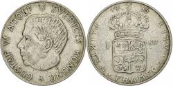 World Coins - Sweden, Gustaf VI, Krona, 1955, Silver, , KM:826