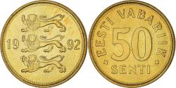 World Coins - Coin, Estonia, 50 Senti, 1992, , Aluminum-Bronze, KM:24