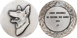World Coins - France, Medal, Prix de Défense des Bases, 1979, Silvered bronze, Drago