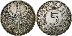 World Coins - GERMANY - FEDERAL REPUBLIC, 5 Mark, 1957, Hambourg, Silver, , KM:112.1