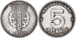 World Coins - Coin, GERMAN-DEMOCRATIC REPUBLIC, 5 Pfennig, 1950, Berlin, , Aluminum