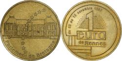 World Coins - France, 1 Euro de Rennes, 1997, Brass,