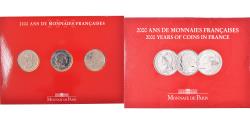 World Coins - France, Coffret 3x 5 Francs, 2000 Ans de Monnaies Françaises (3/3), 2000, BU