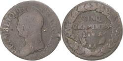 World Coins - Coin, France, Dupré, 5 Centimes, AN 8, Metz, , Copper, Gadoury:126a