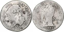 World Coins - France, Louis XVI, 15 sols français, 1791 / AN 3, Lyon, Silver,