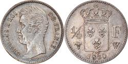 World Coins - Coin, France, Charles X, 1/4 Franc, 1830, Lille, , Silver, KM:722.12