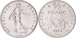 World Coins - Coin, France, Semeuse, 1/2 Franc, 1976, Paris, FDC, , Nickel, KM:931.1