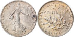 World Coins - Coin, France, Semeuse, 50 Centimes, 1916, Paris, , Silver, KM:854